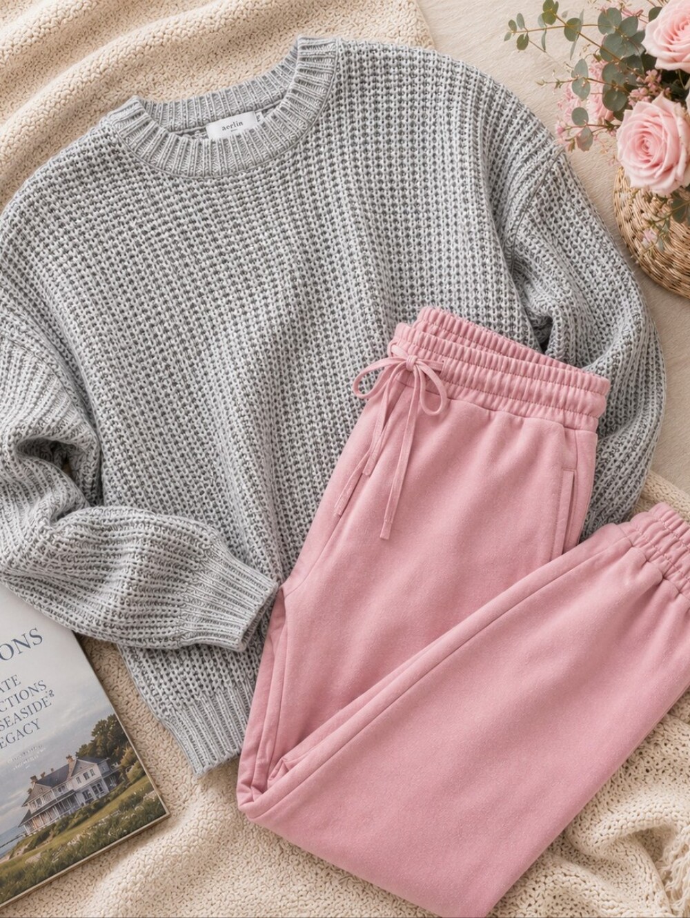 Zenana Waffle Knit Sweater Women's Cozy Textured Pullover Casual Long Sleeve Top - Picture 2 of 2